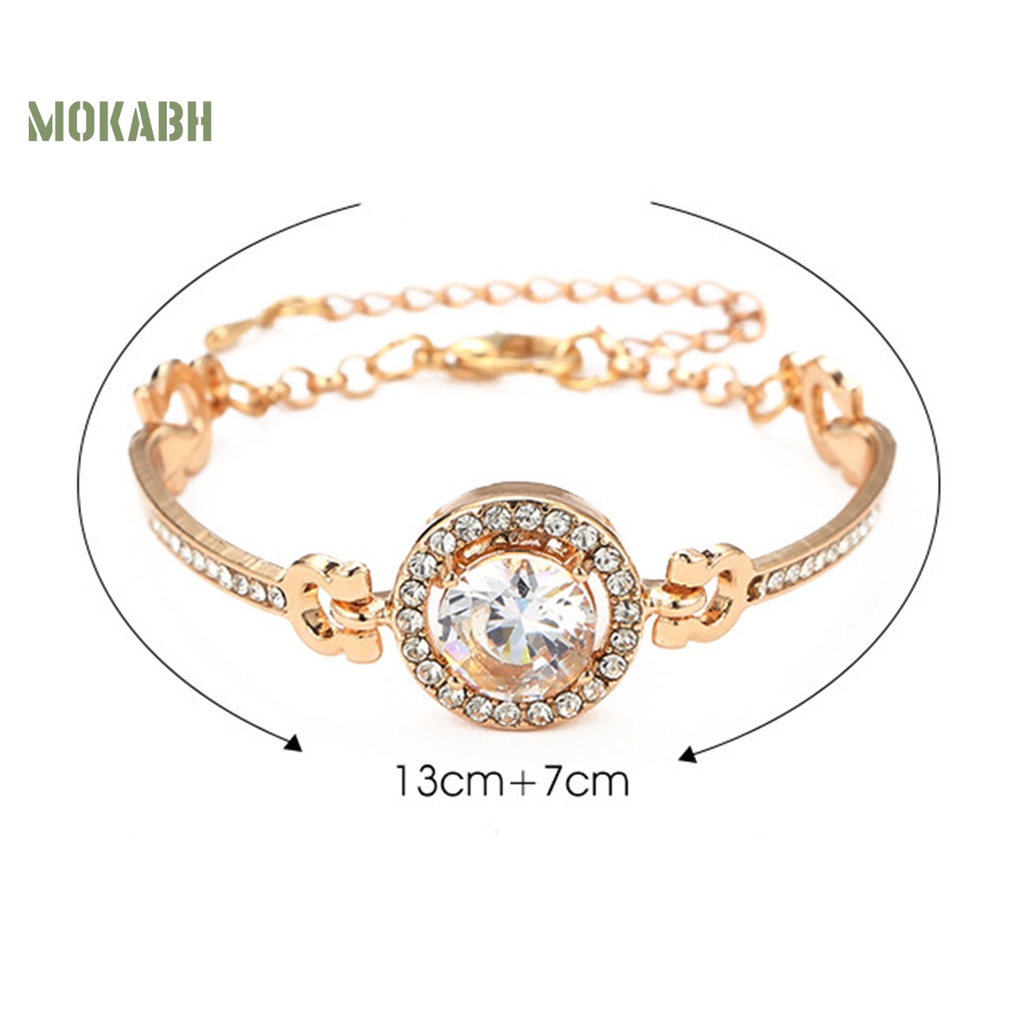 [Mới] Vòng Tay Đính Đá Lấp Lánh Có Khóa Tôm Hùm Điều Chỉnh Được Bằng Hợp Kim Cho Nữ