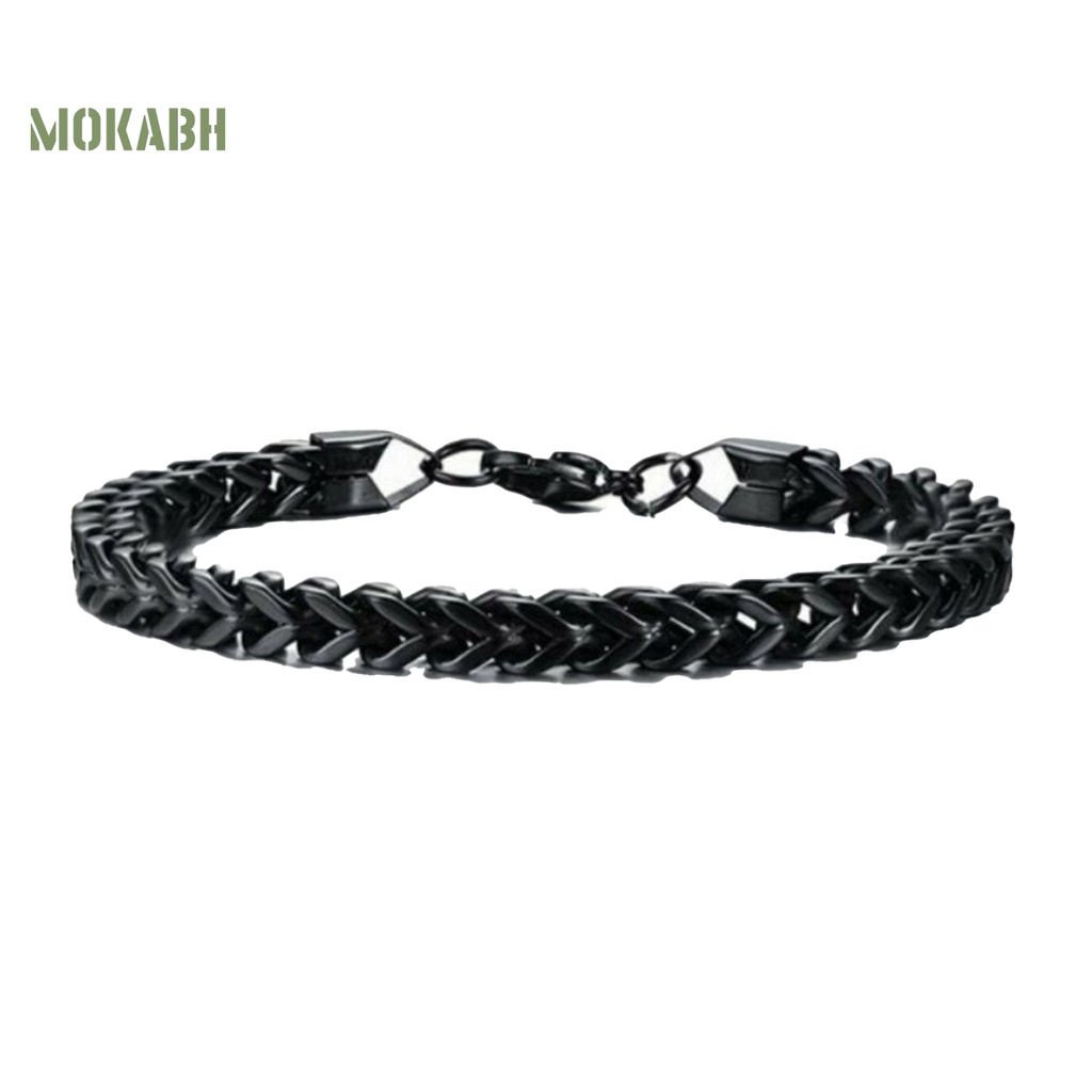 Vòng Đeo Tay Bằng Thép Titan Họa Tiết Xương Rắn Phong Cách Punk Âu Mỹ Thời Trang Cho Nam