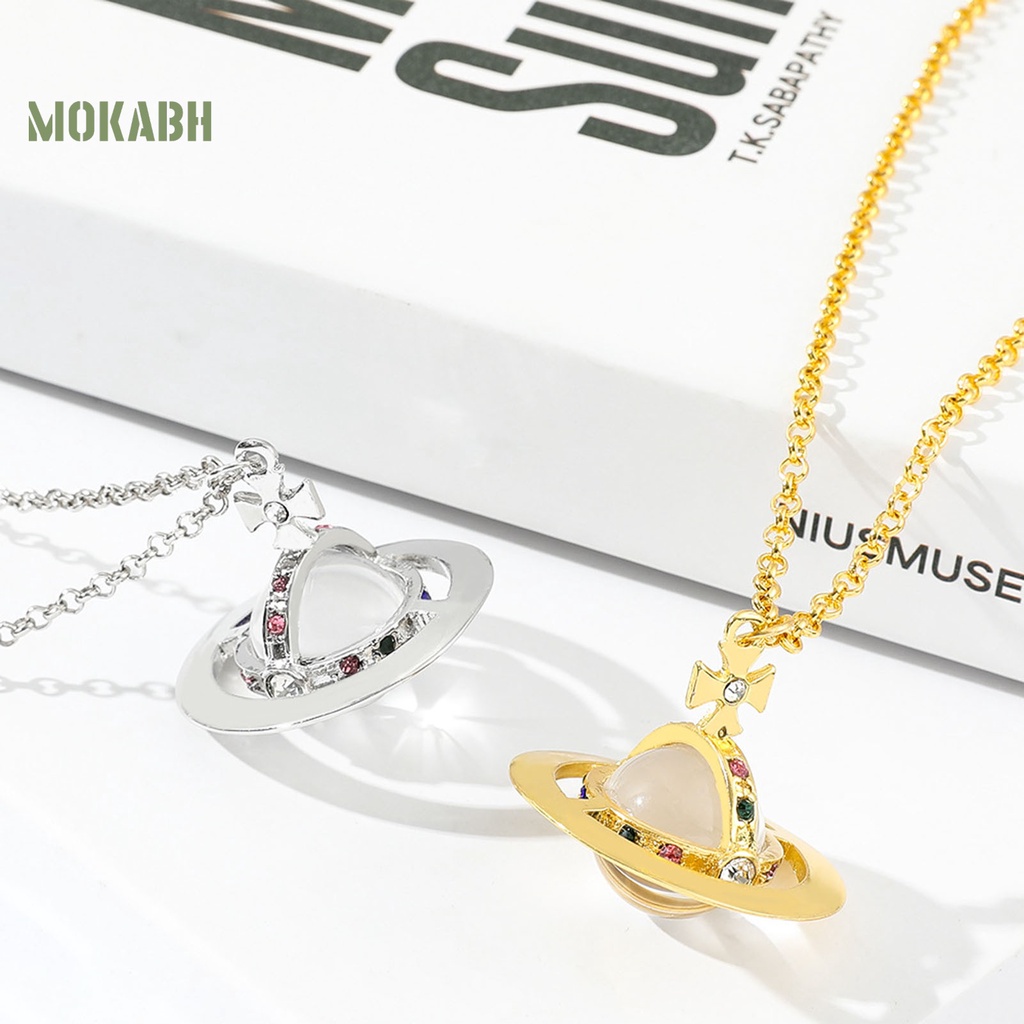 [Mới] Vòng cổ Mặt Hình Hành Tinh Đính Đá Zircon Giả Cao Cấp Cá Tính Dành Cho Nữ