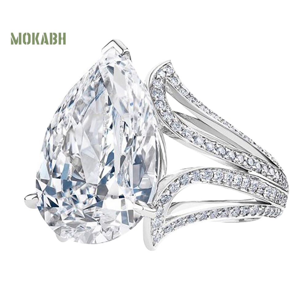 Nhẫn Đính Đá Hình Giọt Nước Thời Trang Cho Nữ