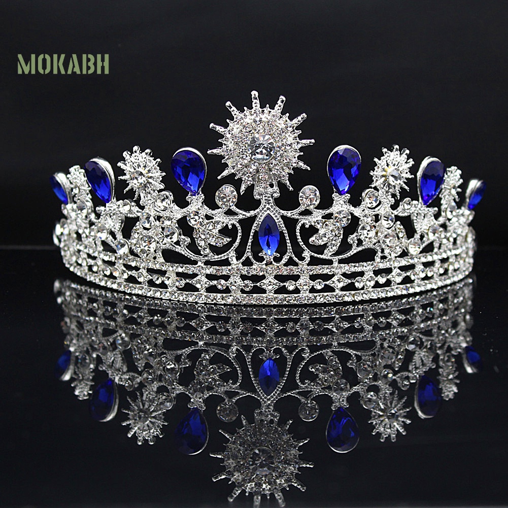 Vương Miện Cài Tóc Đính Đá Phong Cách Vintage Cho Cô Dâu