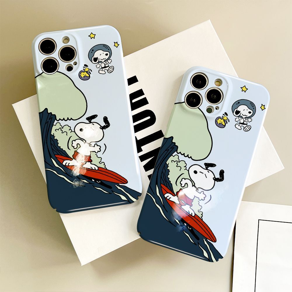 Ốp Điện Thoại Mỏng In Hình Snoopy Lướt Sóng Cho Apple Xs1112 Xr Iphone14Promax 13 OAH1