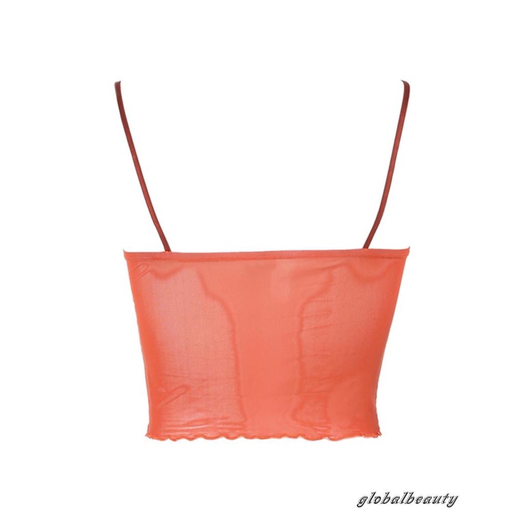 Áo Lưới Hai Dây Cổ Chữ V Phối Màu Tương Phản Quyến Rũ Thời Trang Cho Nữ