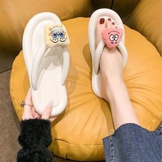 Dép bãi biển chống trượt đế dày mềm đế thời trang dâu tây gấu dép Dép Sandal Xỏ Ngón Đế Dày Chống Trượt Hình Spongebob Thời Trang Mùa Hè