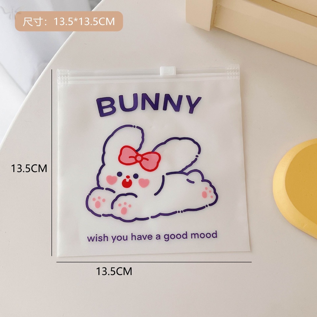 Set 3 Túi Zip Đựng Bánh Kẹo Họa Tiết Hoạt Hình Dễ Thương