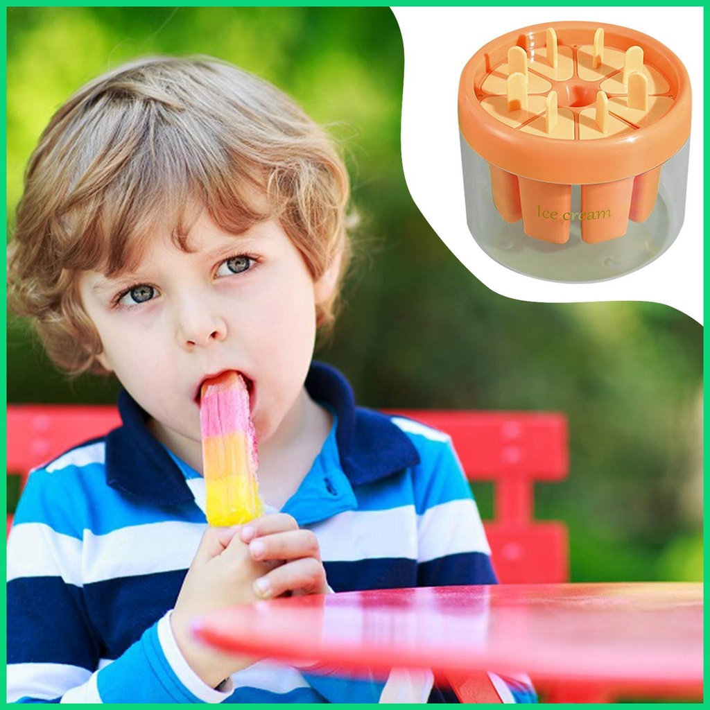 Khuôn Làm Kem 6 Ngăn Dễ Tháo Lắp Tiện Dụng Cho Gia Đình DIY