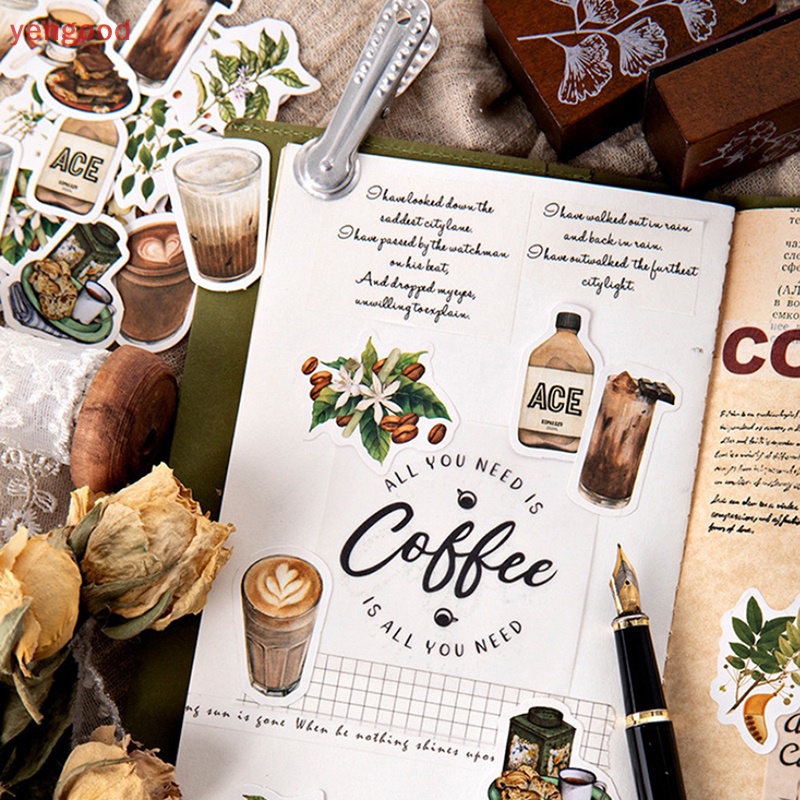 Bộ 46 Miếng Dán Trang Trí Sổ Tay Nhật Ký Xinh Xắn