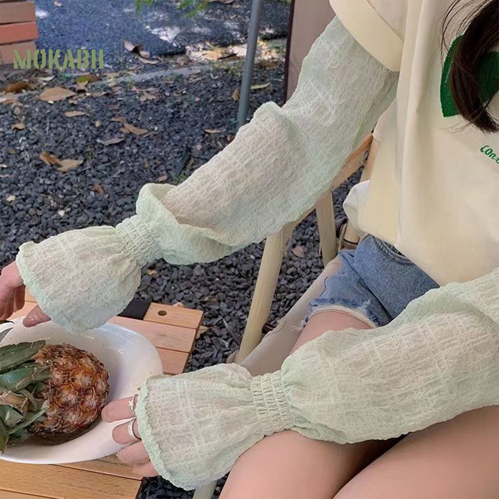 1 Cặp Găng Tay Co Giãn Thoáng Khí Chống Tia UV Chống Trượt Bảo Vệ Khi Đạp Xe