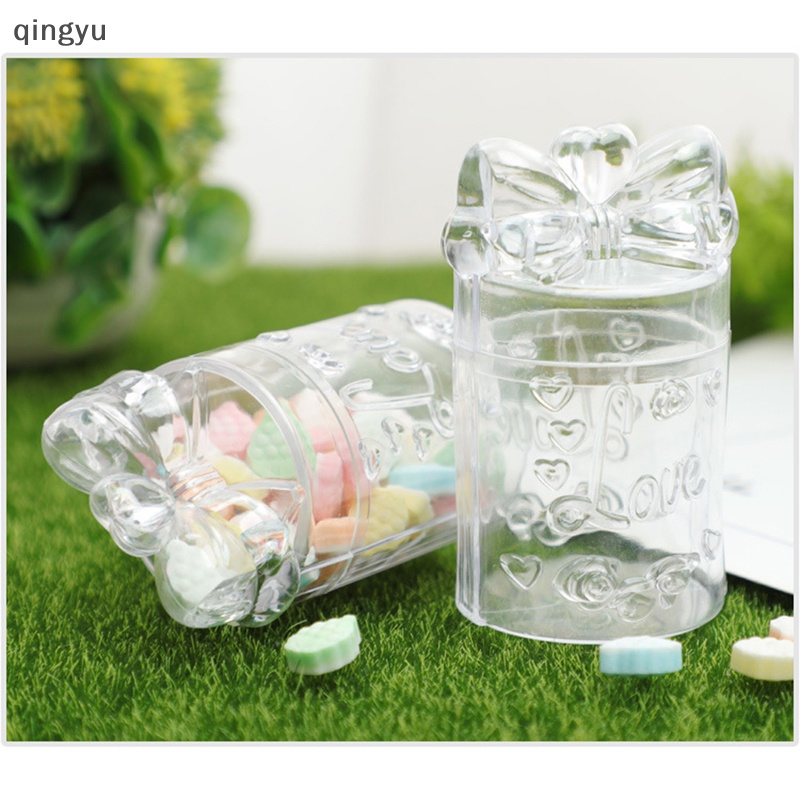 Qingyu Hộp Nhựa Trong Suốt Hình Vuông Đựng Trang Sức Kẹo Ngọt