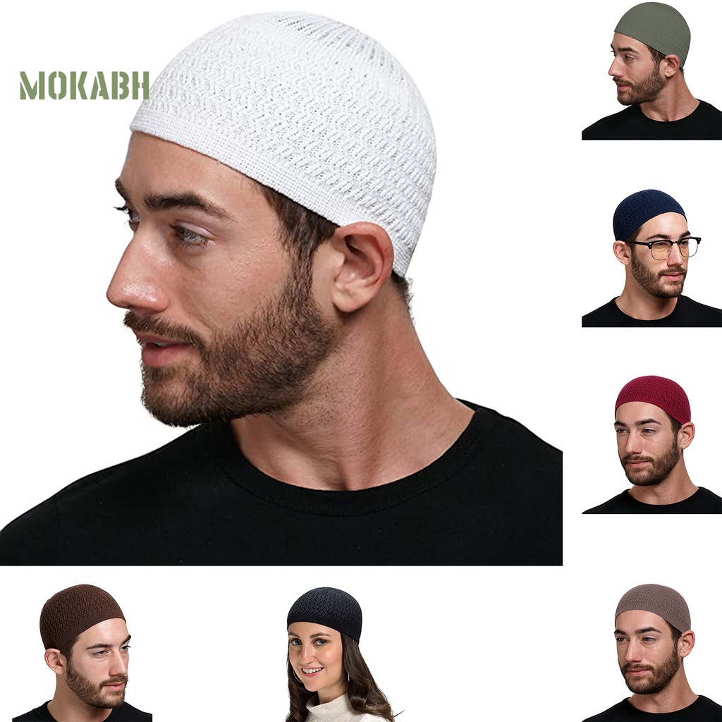 [Mok Abh] Mũ Len Tròn Họa Tiết Gợn Sóng Truyền Thống Cổ Điển Cho Nam Và Nữ