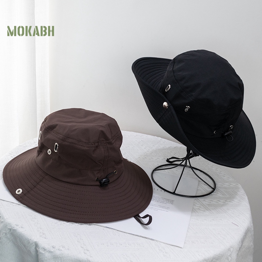 Mũ Rộng Vành Chống Nắng Chống Tia UV Thoáng Khí Màu Sắc Đơn Giản Dành Cho Nam Và Nữ