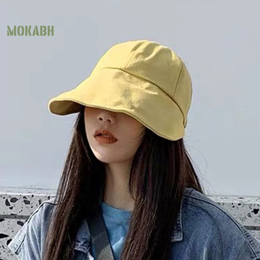 Nón Rộng Vành Màu Trơn Thắt Nơ Thời Trang Đi Biển Mùa Hè Cho Nữ