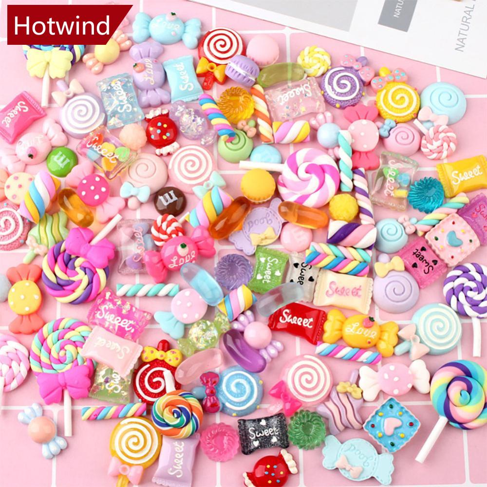 Túi 30 Phụ Kiện Hình Kẹo Mút Dễ Thương DIY Trang Trí Ốp Điện Thoại N2W6