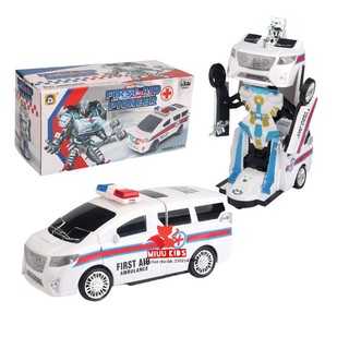 Đồ chơi xe cứu thương biến hình robot cho bé vui chơi