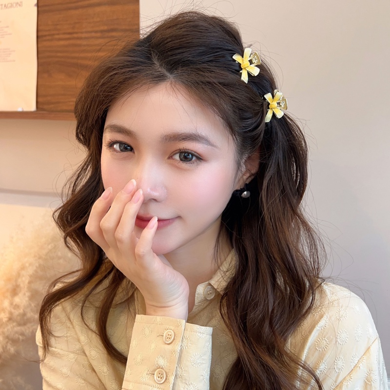 Kẹp Tóc Nơ Kim Loại Nhiều Màu Đáng Yêu Cho Bé Gái 1 Cái