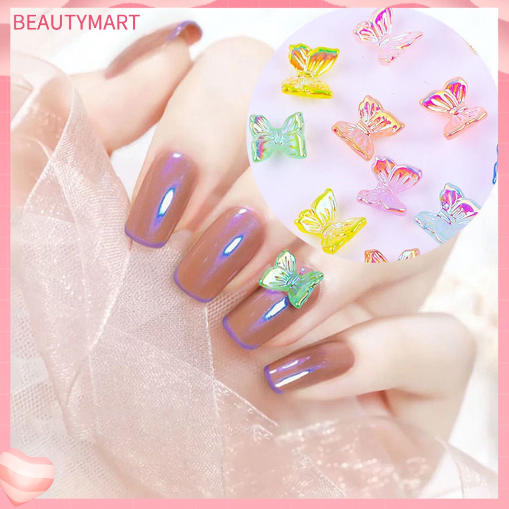 Set 100 Bươm Bướm 3D Nhiều Màu Sắc Dùng Trang Trí Móng Tay Nghệ Thuật