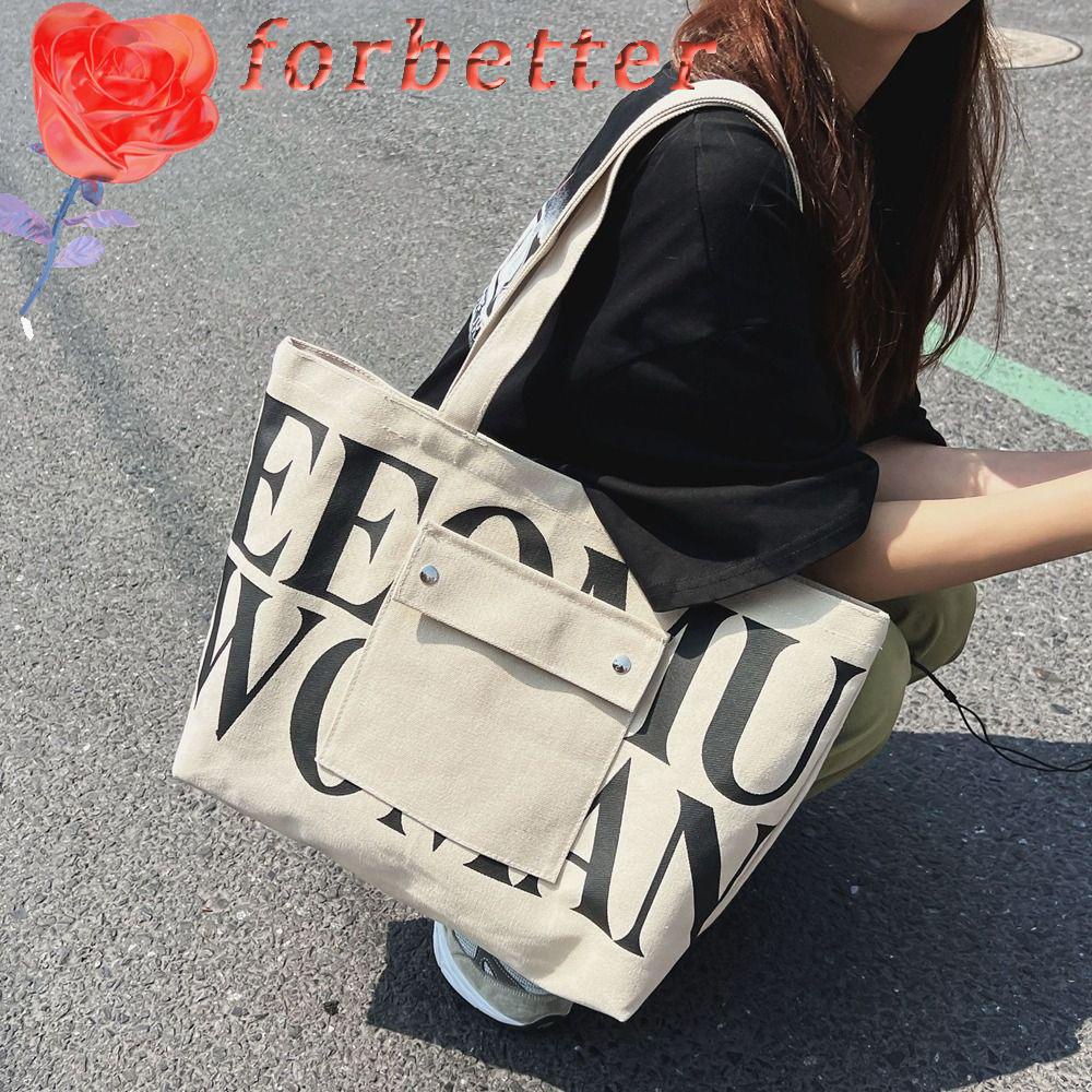 Túi Xách Mua Sắm Cỡ Lớn In Chữ Thời Trang Cho Nữ