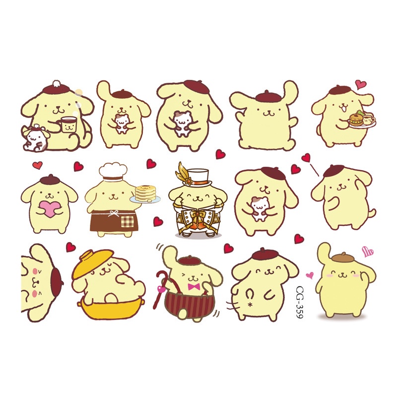 1 Hình Xăm Dán Kuromi Melody Kích Thước 11X15.5cm