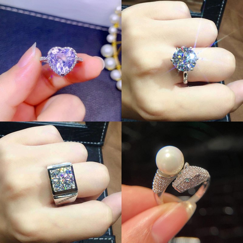 Hàng Mới Về Mới 1 Nhẫn Hở Hình Đầu Báo Đính Ngọc Trai Giả Tự Nhiên Cho Nữ