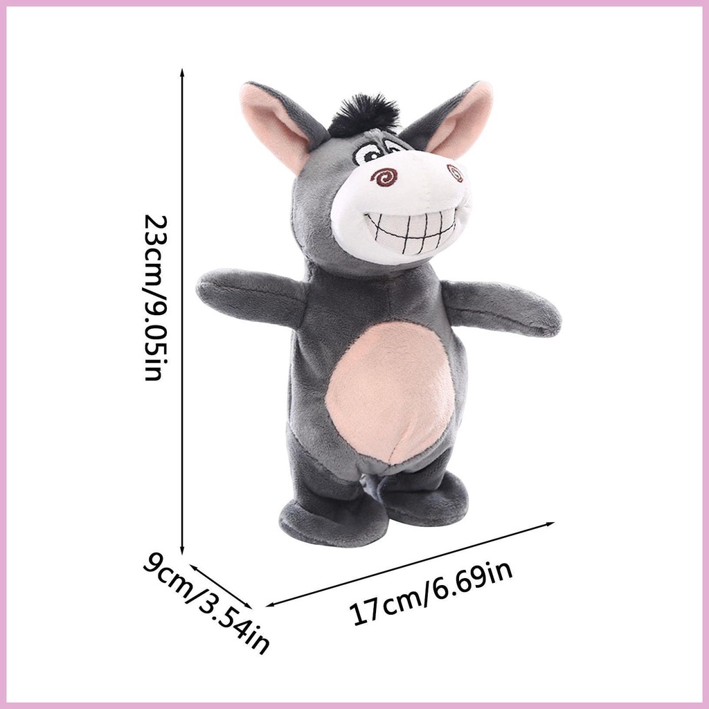 Đồ Chơi Chú Lừa Nhồi Bông Biết Nói Hát Cảm Biến Phát Triển Trí Tuệ Cho Bé