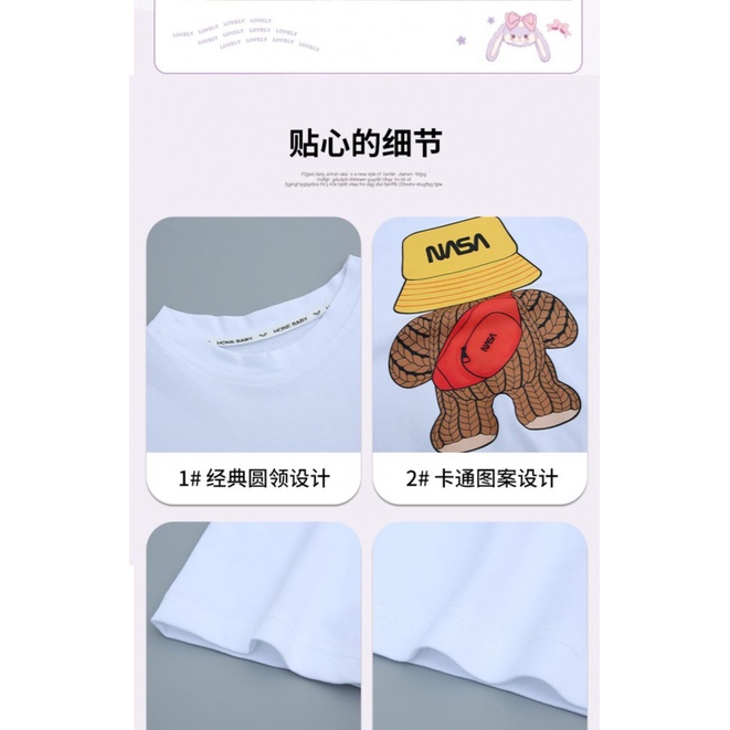 Áo Thun Tay Ngắn Dáng Rộng Thời Trang Mùa Hè Cho Bé Gái 3-5 - 8-10 - 12-13 Tuổi