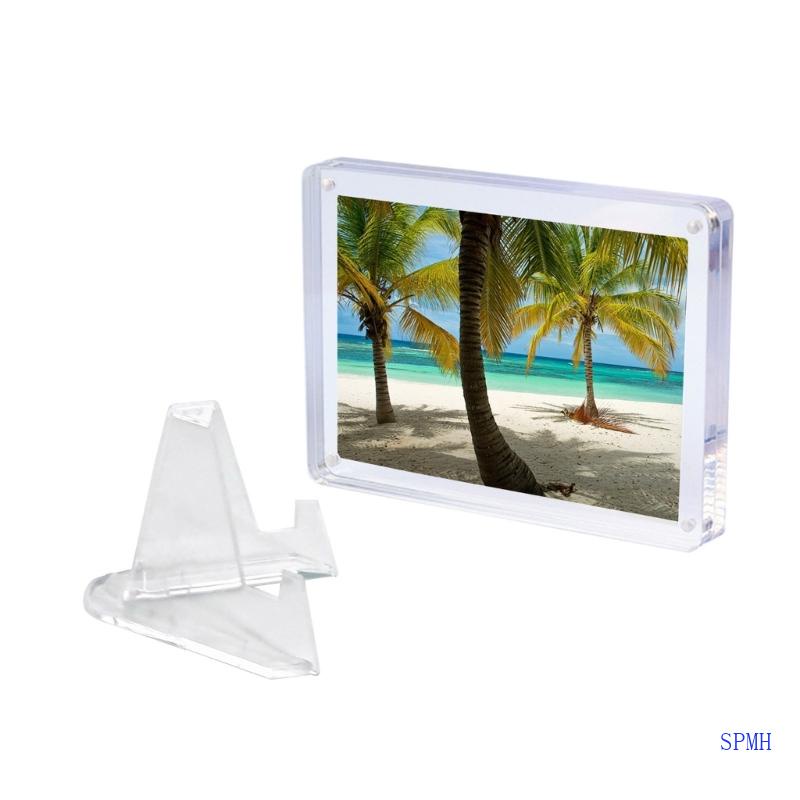 Giá Đỡ Khung Ảnh Bằng Acrylic Có Nam Châm Để Bàn Trang Trí Phòng Ngủ