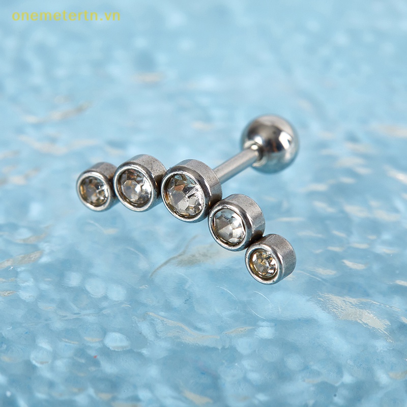 Bông Tai Bằng Thép Không Gỉ Đính Đá Thời Trang Dành Cho Nữ