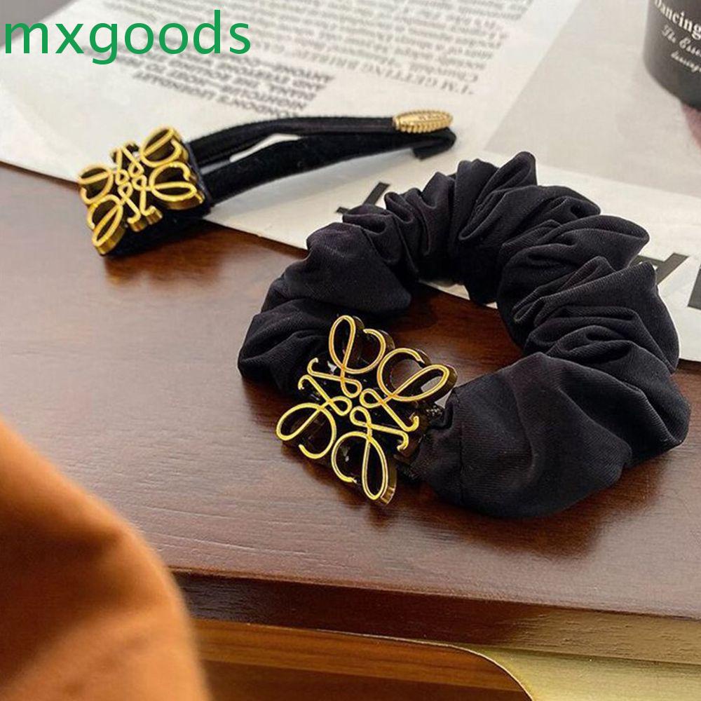 Dây Cột Tóc Hình Vuông In Chữ Phong Cách Hàn Quốc Cổ Điển Thời Trang Cho Nữ