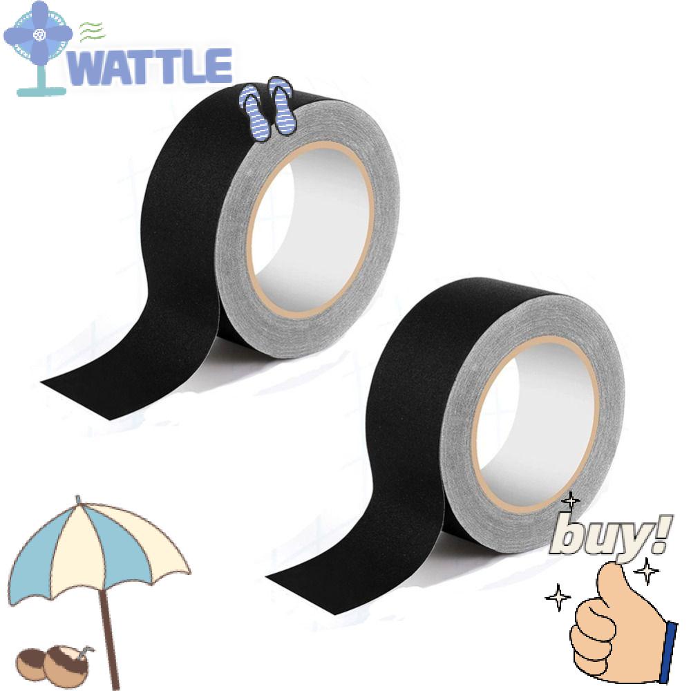 Bộ 2 Cuộn Băng Dính Màu Đen Nhám Siêu Bền Tiện Dụng Cho Sân Khấu