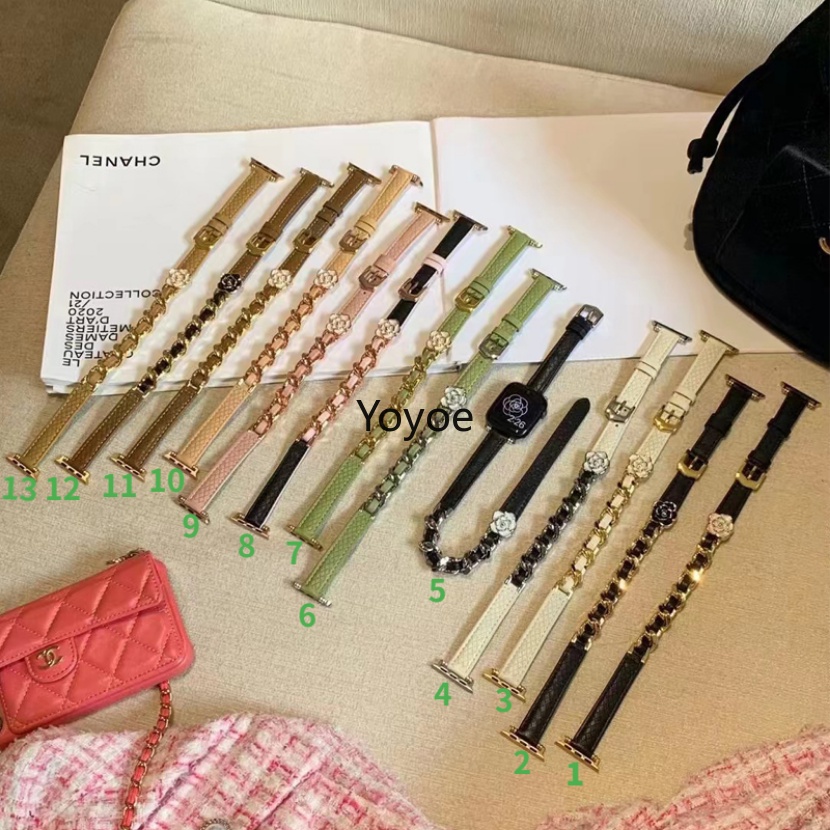 Dây Đeo Bằng Da 49mm / 45mm 44 / 42 mm 41mm 40mm 38mm 8 49mm Ultra Se 7 5 3 6 2 1 Cho Đồng Hồ iWatch