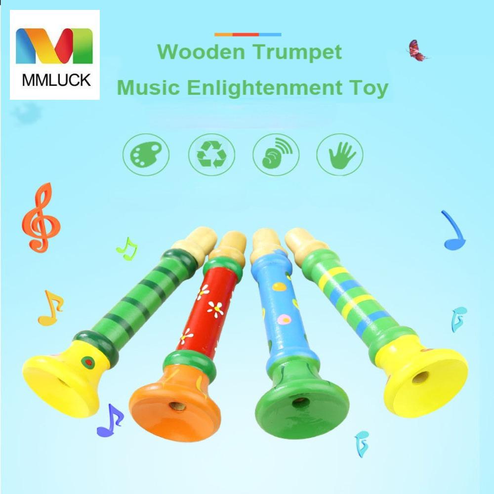 Còi Gỗ Đồ Chơi Nhiều Màu Sắc Trọng Lượng Nhẹ Dùng Để Giáo Dục Sớm Cho Bé