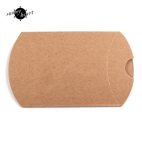 Set 50 Hộp Giấy Kraft Hình Gối Dùng Để Đựng Quà / Kẹo Cưới