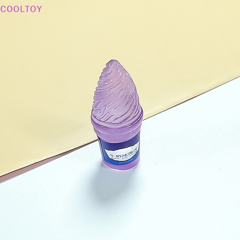 Cooltoy Set 5 Mô Hình Kem Hoạt Hình Mini Bằng Nhựa Resin Dạ Quang Trang Trí Món Tráng Miệng