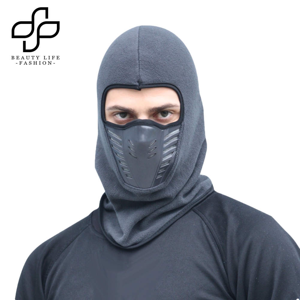 Mũ Balaclava Bảo Vệ Toàn Diện Màu Trơn Chống Bụi Chống Nước Bọt
