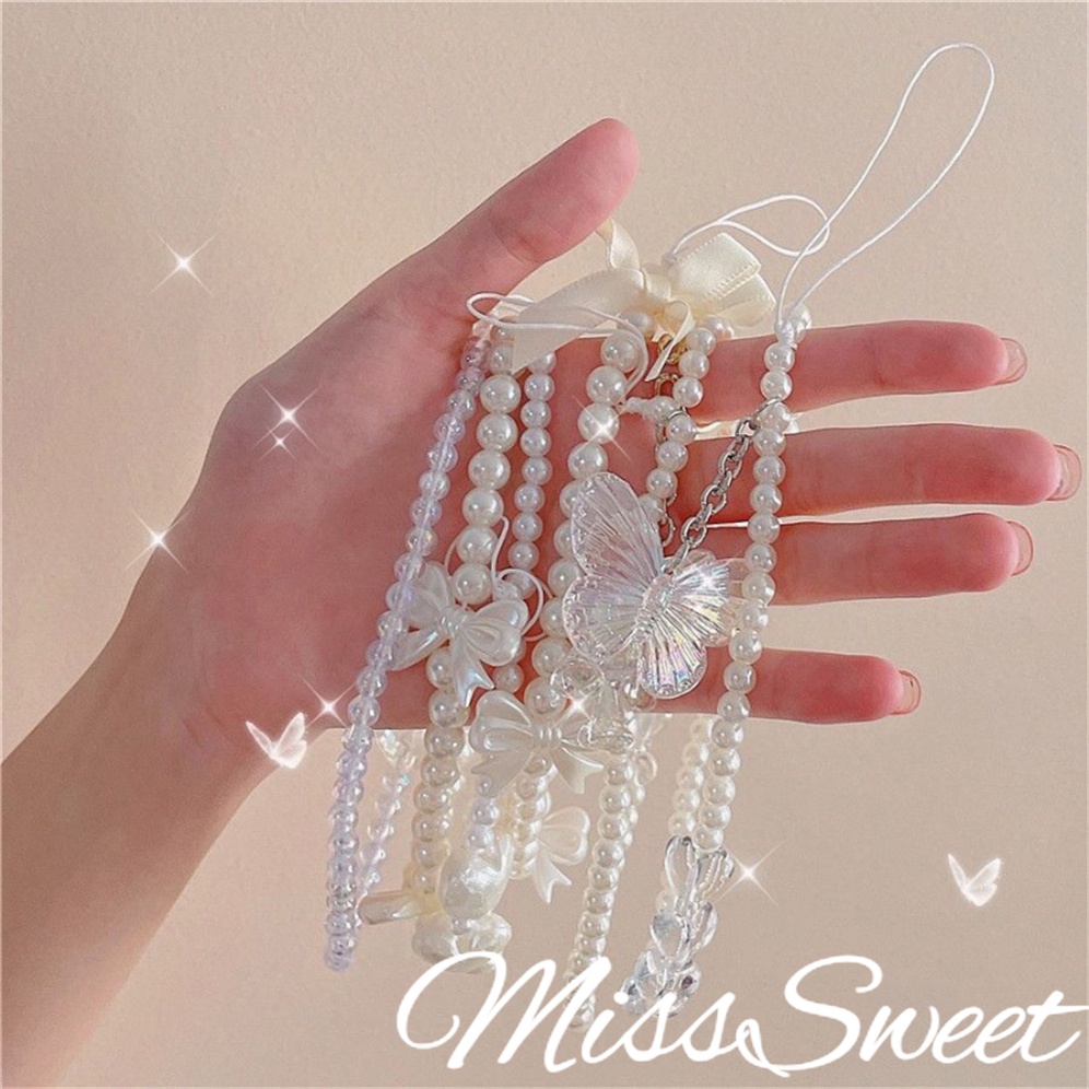DIY Contrasting Handmade Beaded Chain Pendant With Creative Girl Style Mobile Phone Strap