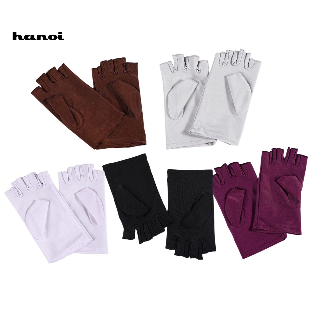 1 Đôi Găng Tay Co Giãn Thoáng Khí Không Để Lại Dấu Ngón Tay Chống Tia UV Khi Lái Xe