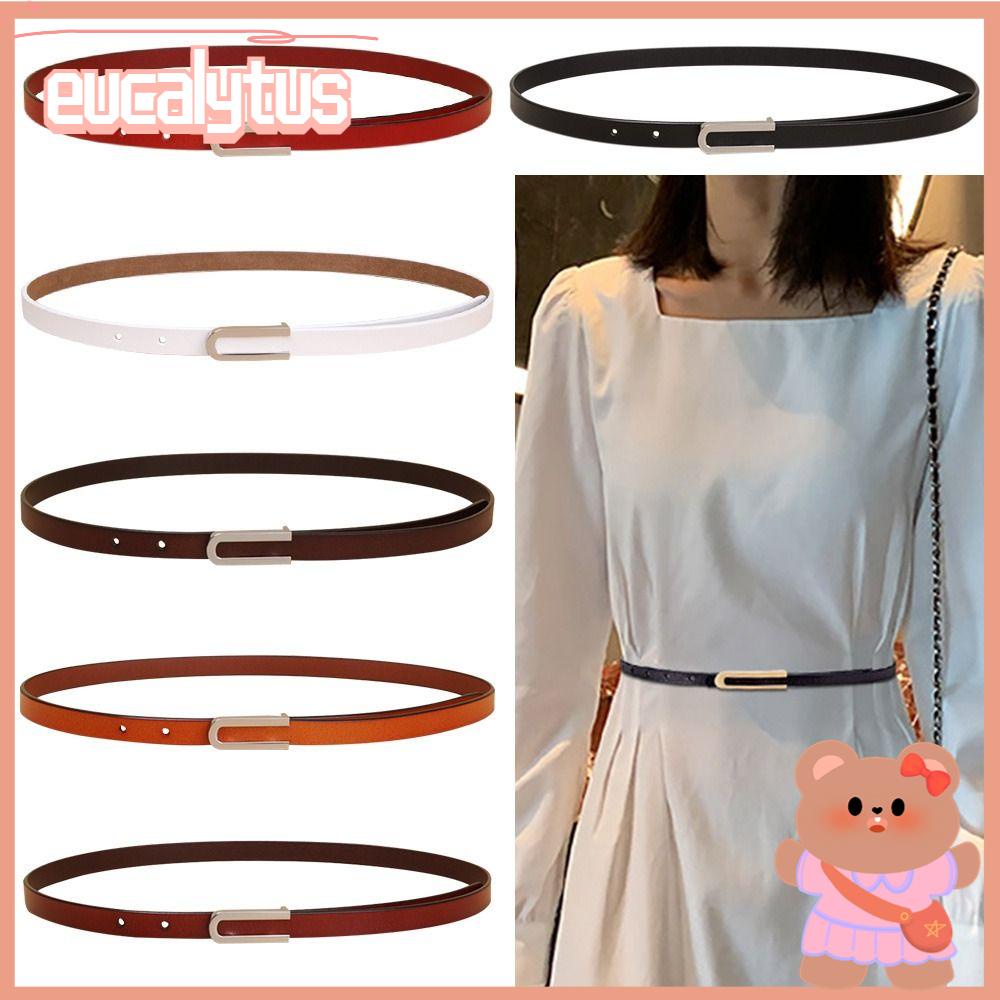 Thắt Lưng Da Bò Thật Mỏng Phong Cách Cổ Điển Cho Nữ