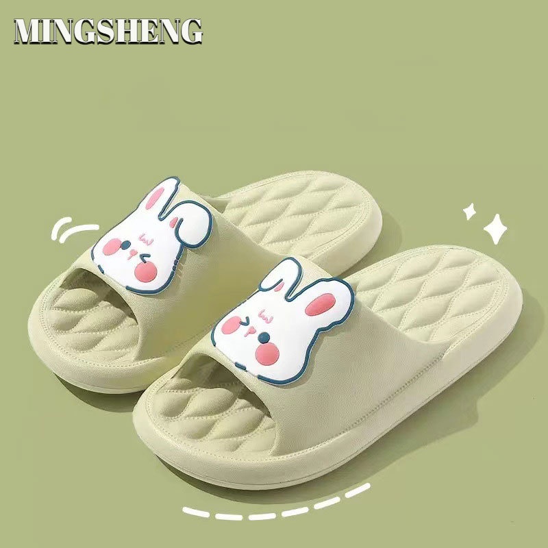 Dép Đi Trong Nhà Đế Bằng Họa Tiết Hoạt Hình Dễ Thương Dành Cho Mẹ Và Bé