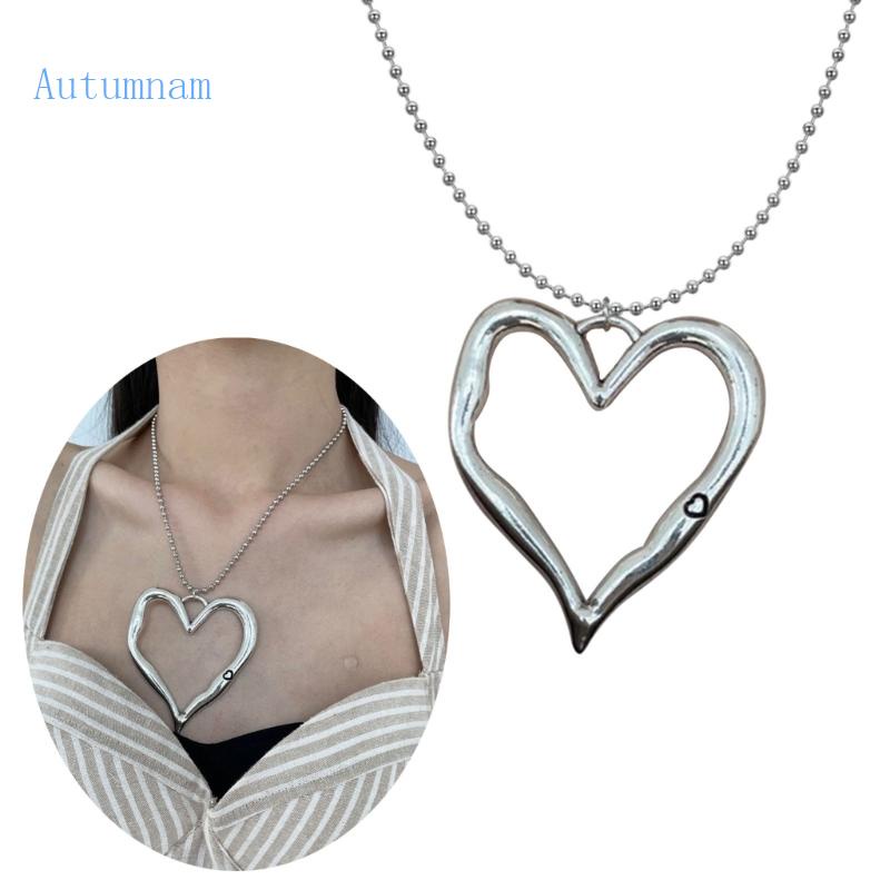 Vòng cổ Mặt Hình Trái Tim Phong Cách Trừu Tượng