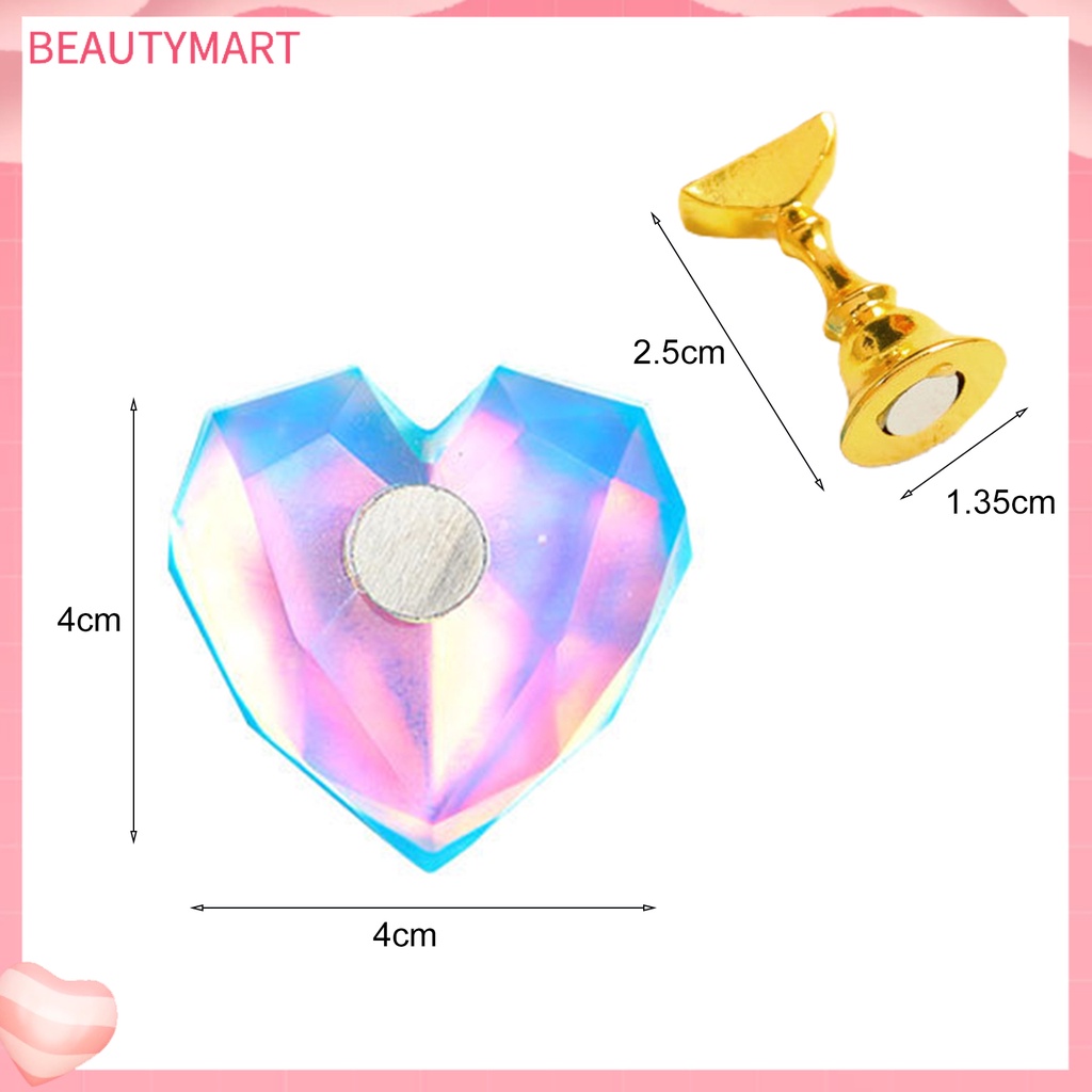 Giá Đỡ Trưng Bày Móng Tay Giả Hình Trái Tim Có Giác Hút Mạnh Dành Cho Nữ