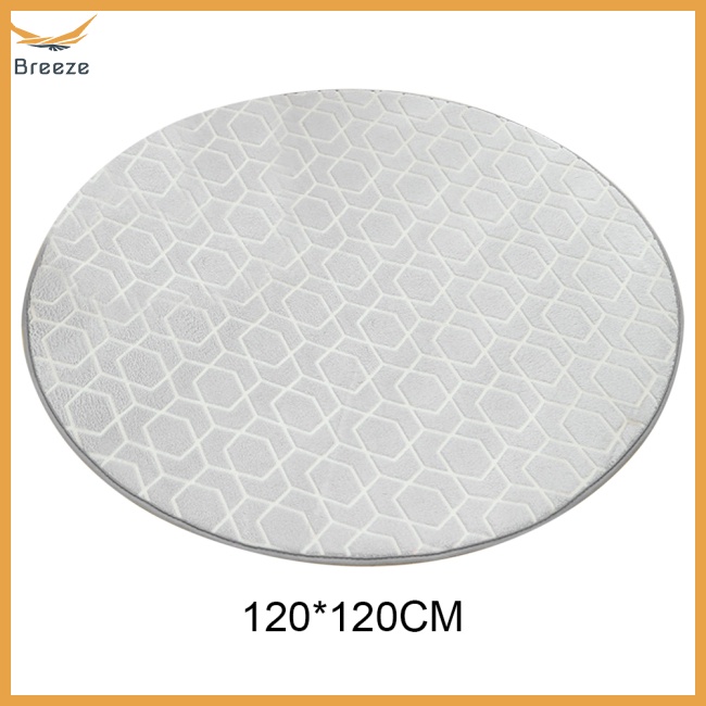 Thảm Lót Sàn Hình Tròn Bằng Vải Flannel Chống Trượt Phong Cách Hiện Đại