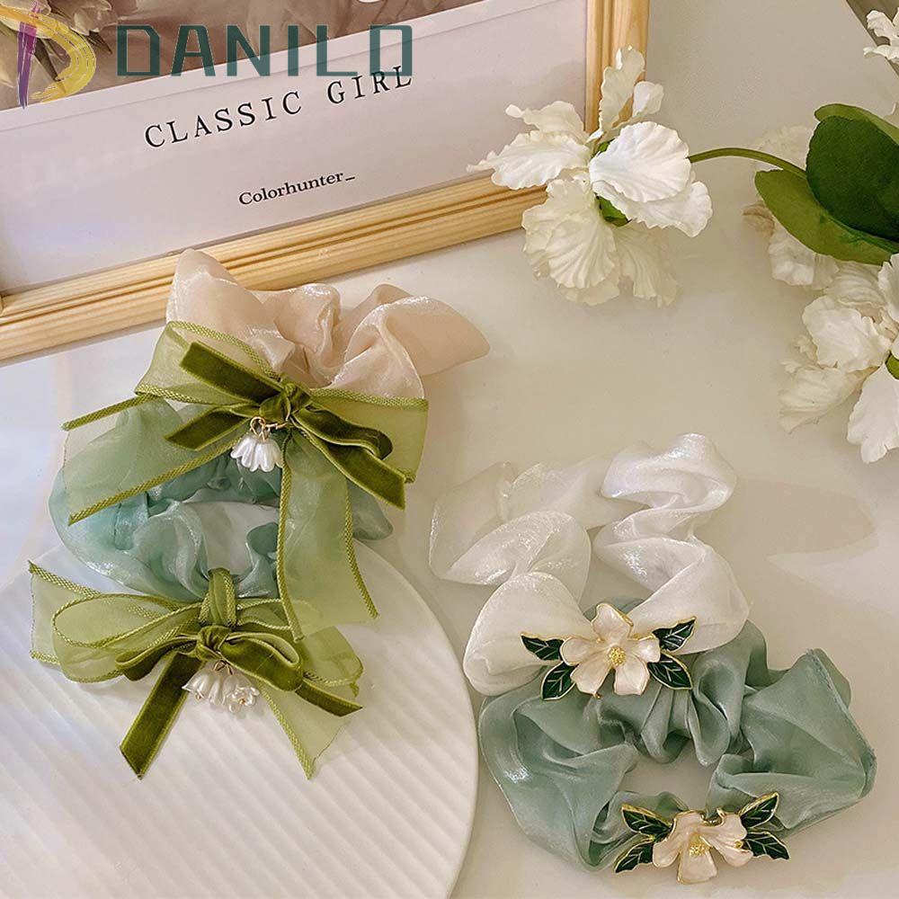 Dây Cột Tóc Co Giãn In Họa Tiết Hoa Dễ Thương Phong Cách Hàn Quốc Thời Trang Cho Nữ Giá Đỡ