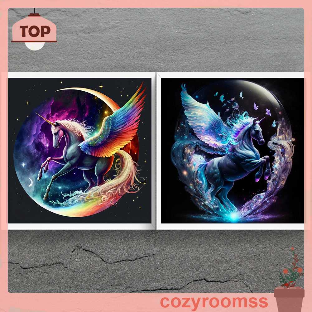 Tranh Đính Đá Kim Cương Toàn Bộ 5D DIY Hình Vẽ Ngựa