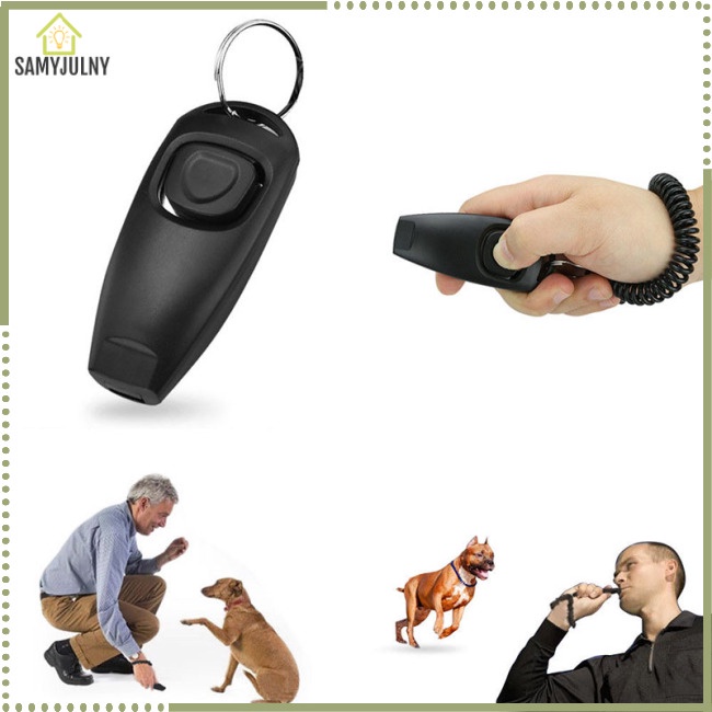 Còi Huấn Luyện Chó Mèo 2 Trong 1 Tiện Lợi Đen
