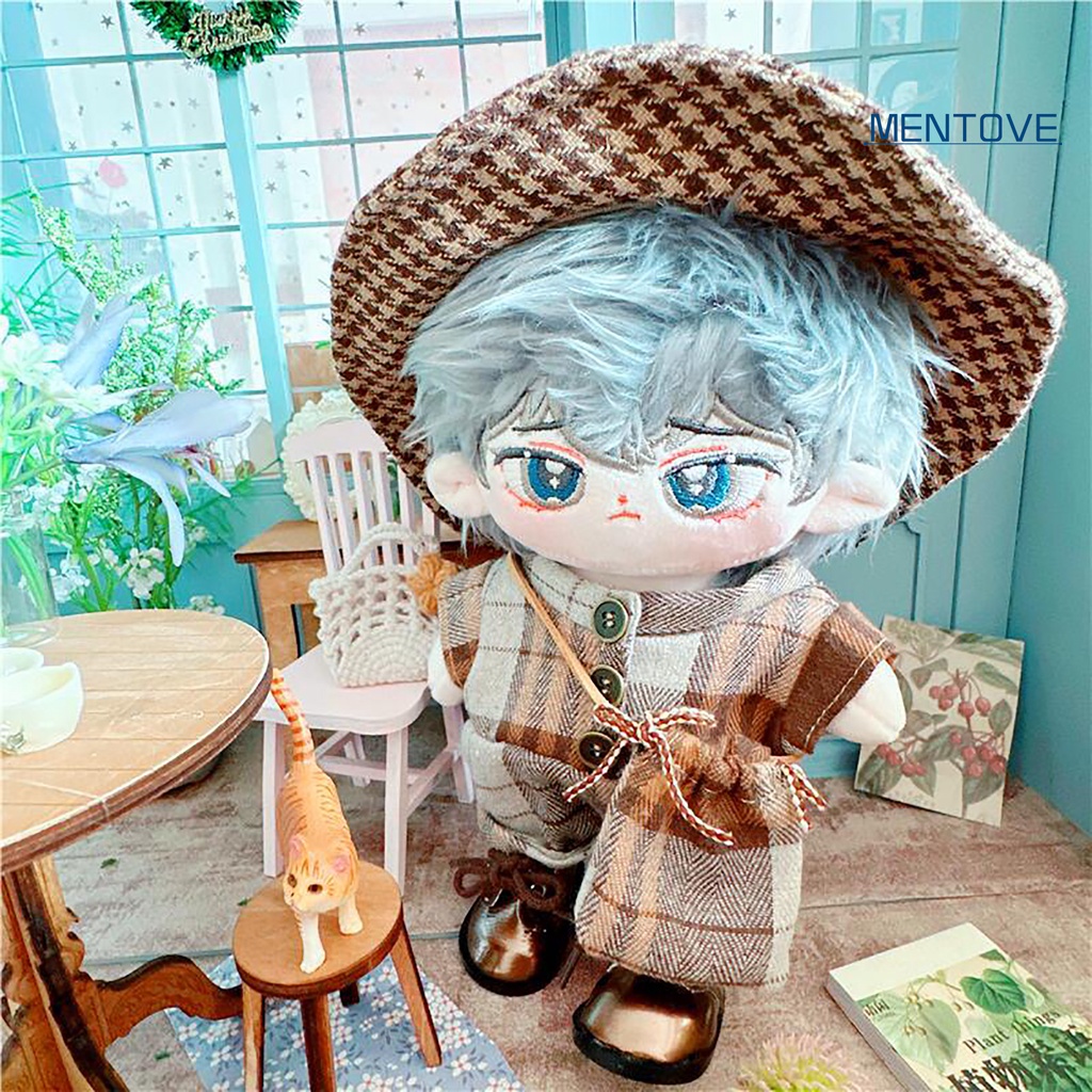 1 Bộ Đồ Chơi Búp Bê Gồm Áo Liền Quần + Nón + Túi Đeo Chéo + Túi Đeo Chéo + Vải Cotton Mềm Mại Phong Cách Cổ Điển Dễ Thương Cho Bé Gái 20