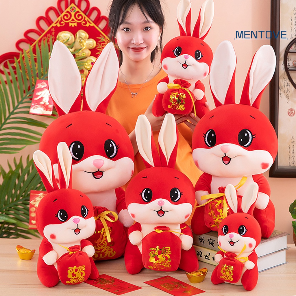 Thỏ Nhồi Bông 30 / 40 / 50 / 60cm Trang Trí Năm Mới