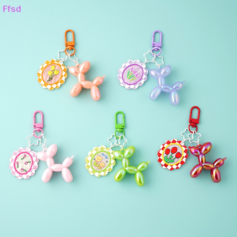 {Ffsd} Móc Chìa Khóa Resin Hình Chú Chó Và Kẹo Đáng Yêu Thời Trang Chống Thất Lạc Làm Quà Tặng Trang Sức * Hàng Bán Chạy