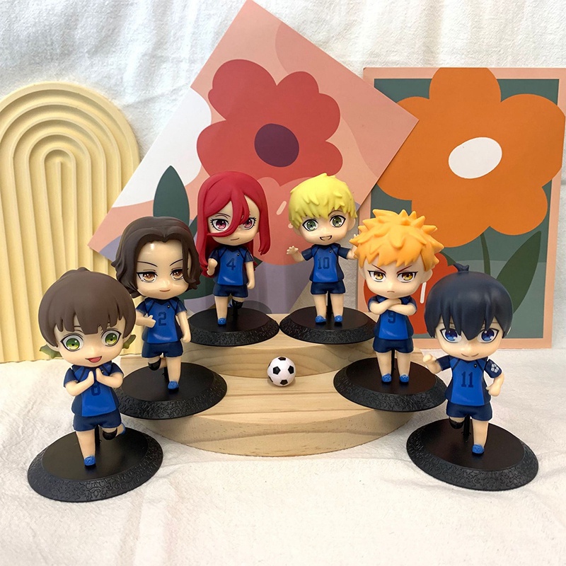 Bộ 6 Mô Hình Nhân Vật Isagi Yoichi Meguru Rensuke 10cm