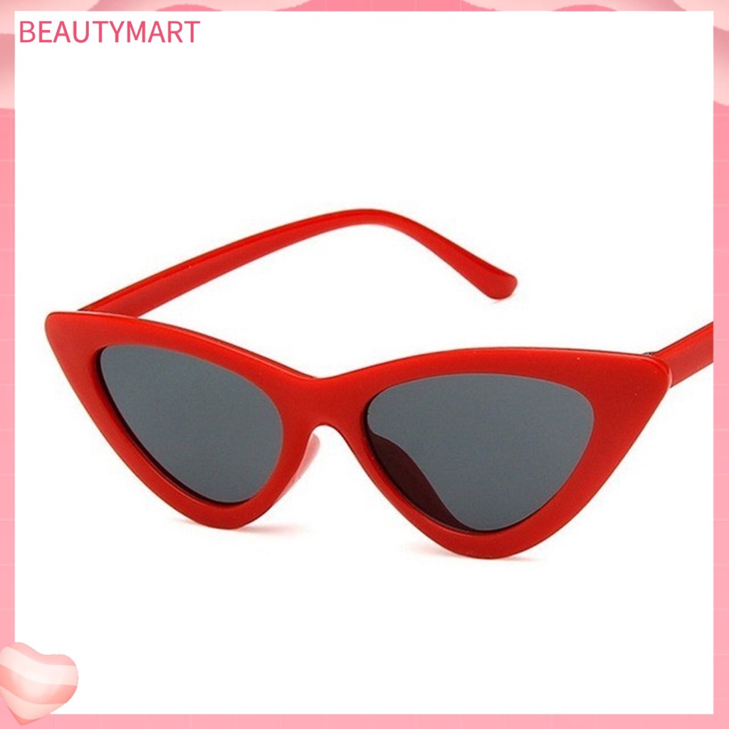 Kính Mát Gọng Nhỏ Bằng Nhựa Màu Trơn Bắt Mắt Thời Trang Mùa Hè Cho Nữ