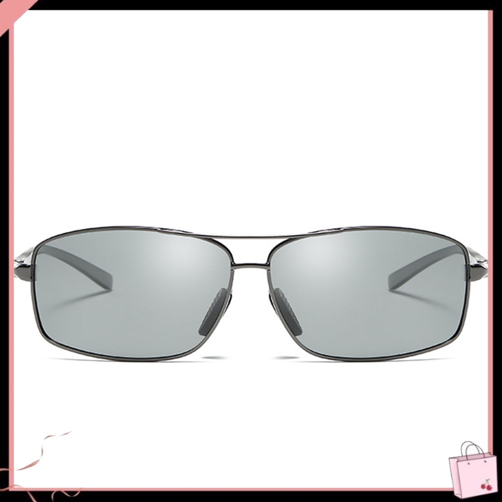 Kính Mát Phân Cực Gọng Kim Loại Chống Chói Thay Đổi Màu Sắc Thời Trang Cho Nam